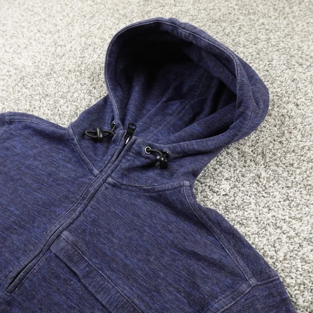 Banana Republic Hoodie Mens‎ S Blue Performance Pullover 1/4 Zip Sweatshirt Gym